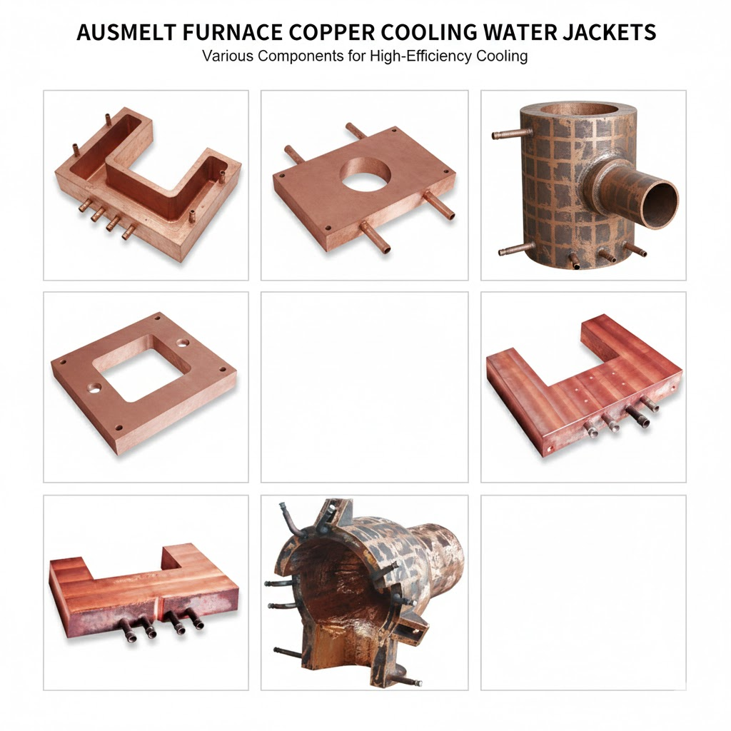 Copper water cooling jacket for Ausmelt furnace